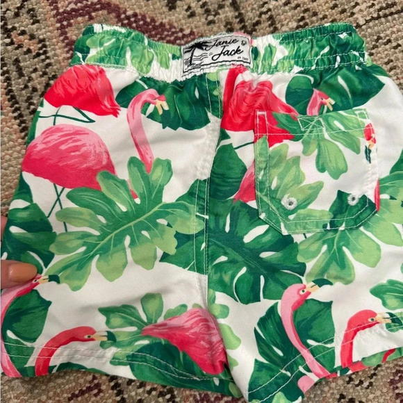 Janie and Jack Flamingo Swim Suit Trunks - Picture 5 of 5